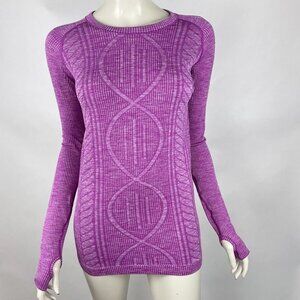 Lululemon Rest Less Pullover Ultra Violet Women 6? Long Sleeve Crew Neck Stretch